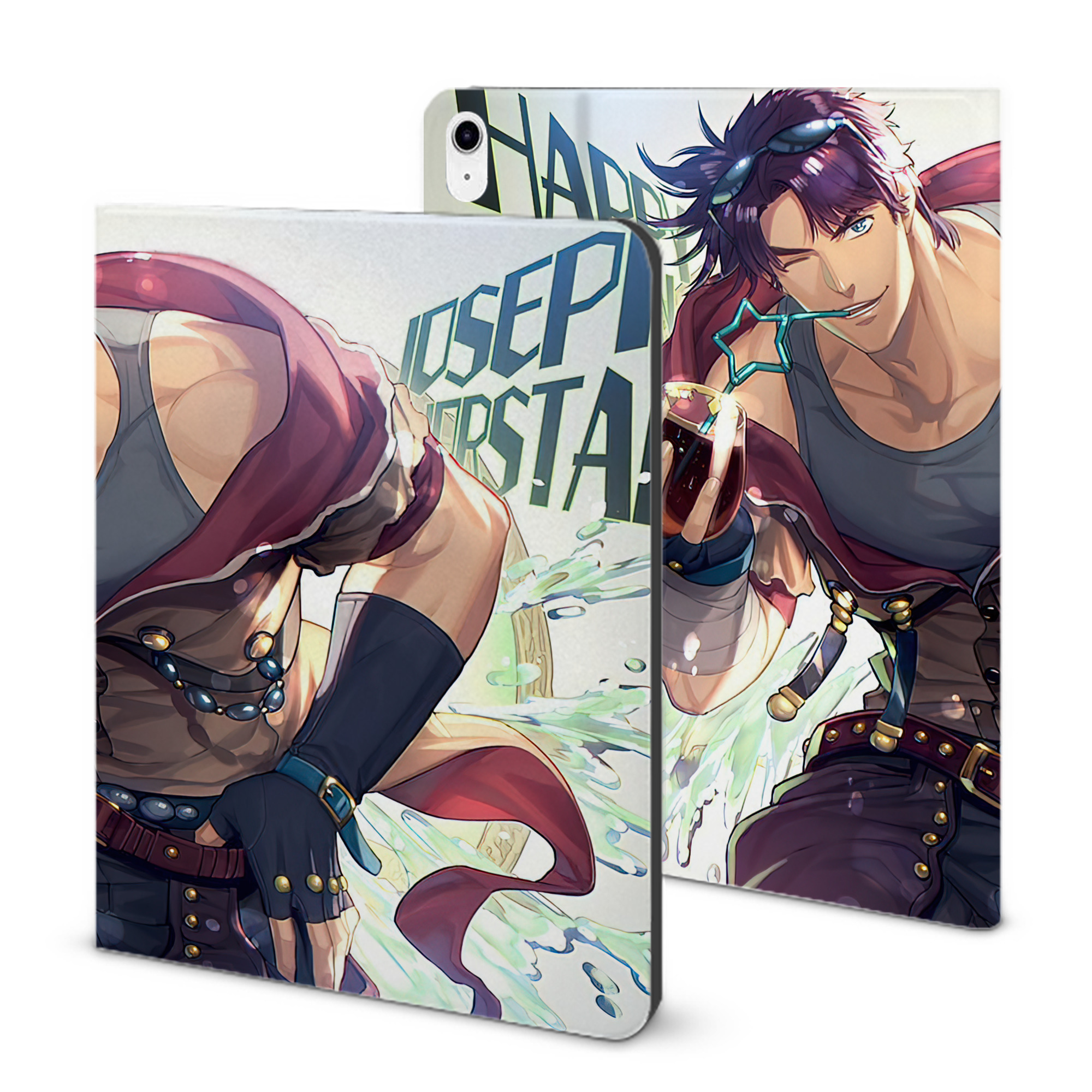（画像用） ジョジョの奇妙な冒険 JoJo's Bizarre Adventure IPad ケース ブック型 PUレザー TPU 耐衝撃 軽量 薄型 ペン収納なし 全面保護 IPad 各モデル対応